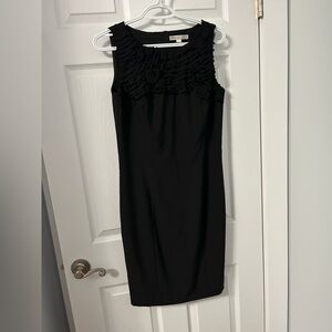 Cleo Black Textured Midi Dress